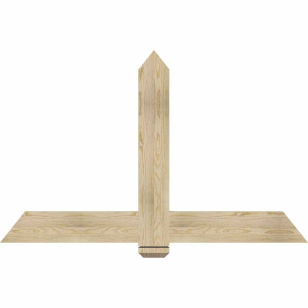 Ekena Millwork Eugene Rough Sawn Timber Gable Bracket, Douglas Fir, 60"W x 38"H x 2"D x 6"F, 15/12 Pitch GBW060X38X0206EUG00RDF - main